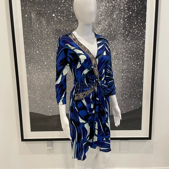 Emilio Pucci Beaded Wrap Dress - Picture 4 of 12